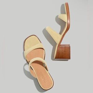 Madewell The Saige Double-Strap Sandal in Nubuck Leather size 10.5